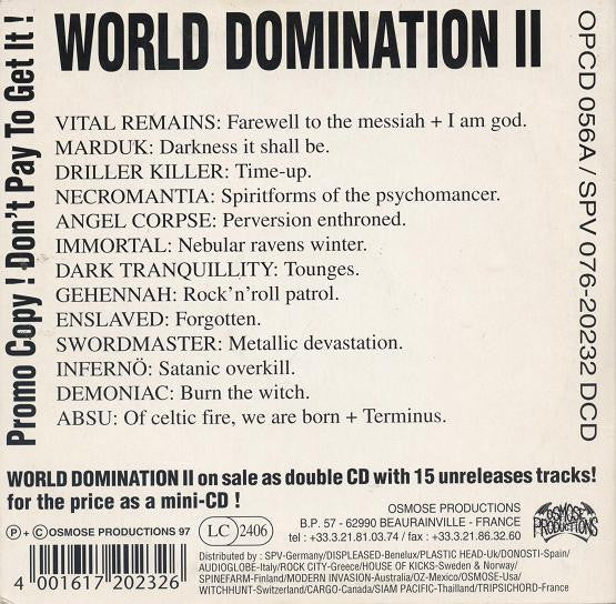Various : The World Domination II (CD, Promo, Smplr)