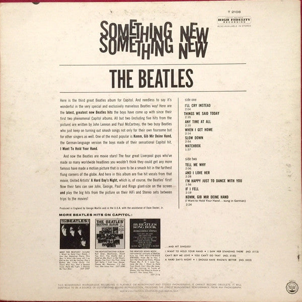 The Beatles : Something New (LP, Album, RE, Win)