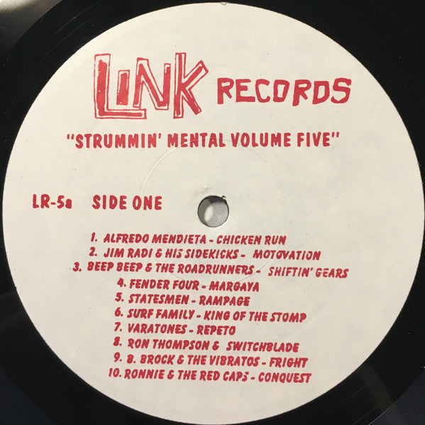 Various : Strummin' Mental! Volume Five! (LP, Comp, Whi)