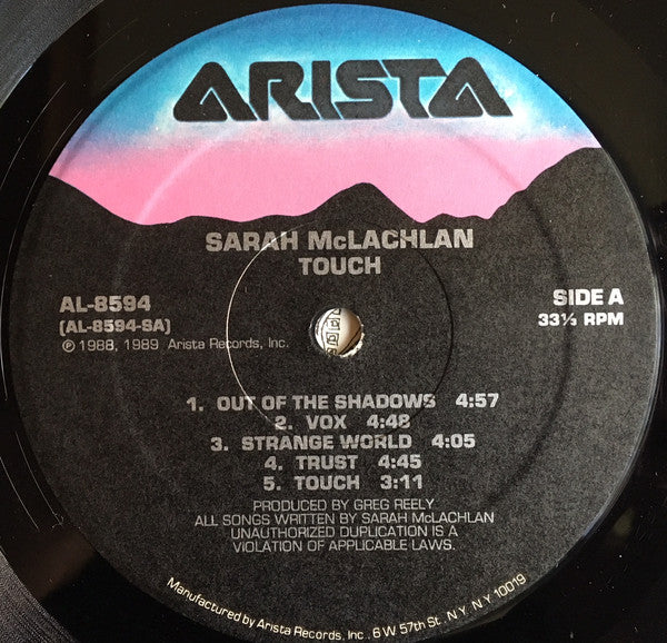 Sarah McLachlan : Touch (LP, Album)