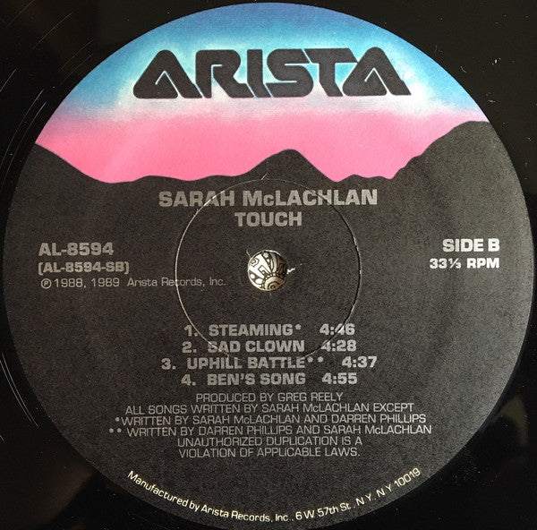 Sarah McLachlan : Touch (LP, Album)