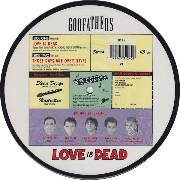 The Godfathers : Love Is Dead (7", Pic)