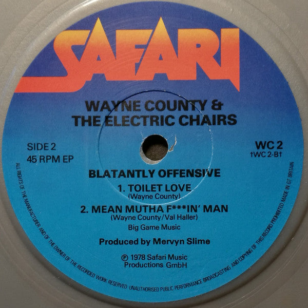 Wayne County And The Electric Chairs : Blatantly Offenzive E.P. (7", EP, Gre)