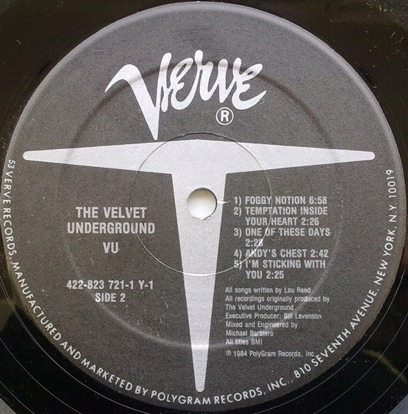 The Velvet Underground : VU (LP, Album, 53 )