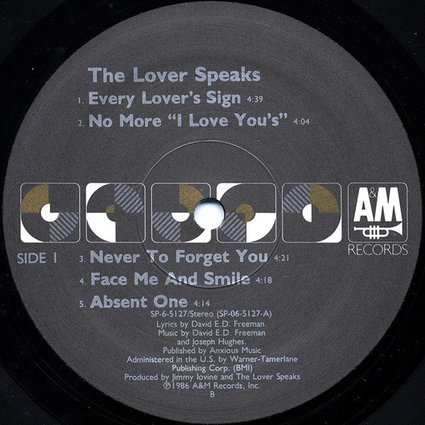 The Lover Speaks : The Lover Speaks (LP, Album, Dar)