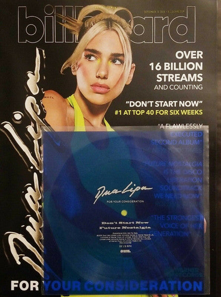 Dua Lipa : Don't Start Now / Future Nostalgia (Flexi, 7", Shape, S/Sided, Single, Promo, Blu)