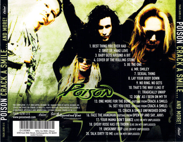 Poison (3) : Crack A Smile... And More! (CD, Album, Club)