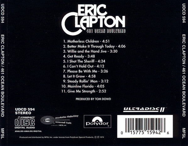 Eric Clapton : 461 Ocean Boulevard (CD, Album, RE, RM, 24k)