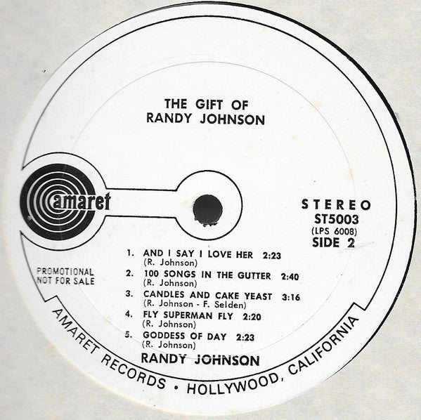 Randy Johnson (2) : The Gift Of Randy Johnson (LP, Album, Promo)