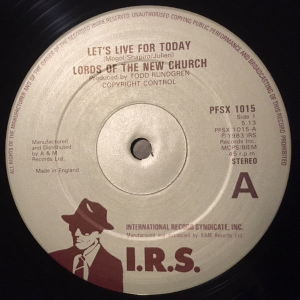 The Lords Of The New Church* : Live For Today (Special Extended Version) (12")