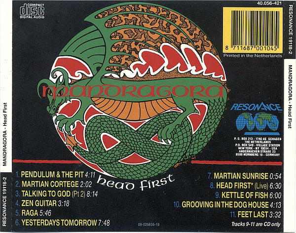 Mandragora : Head First (CD, Album)