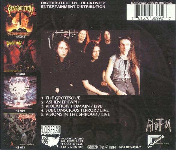 Benediction : The Grotesque / Ashen Epitaph (CD, EP)