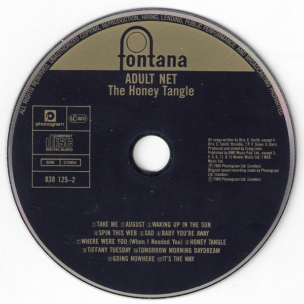 Adult Net : The Honey Tangle (CD, Album)