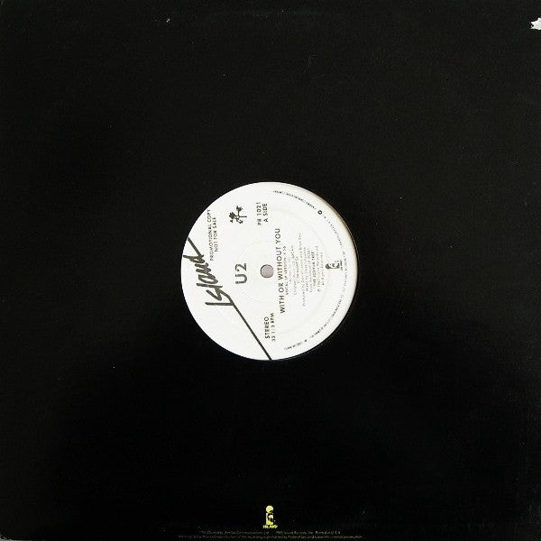 U2 : With Or Without You (12", Promo)