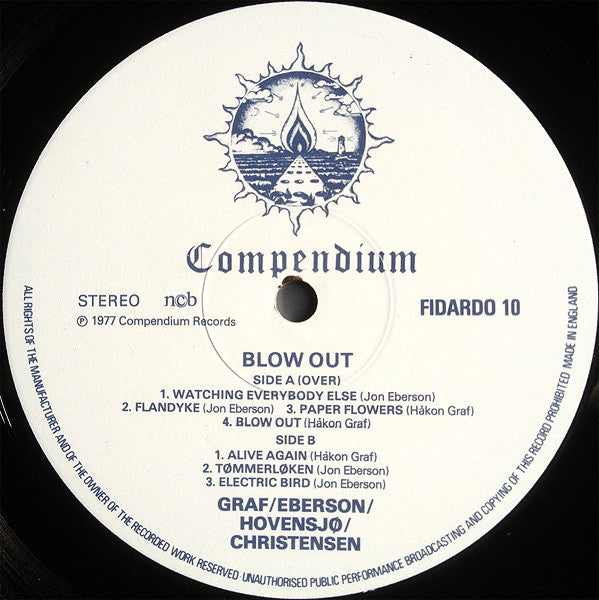 Håkon Graf / Sveinung Hovensjø / Jon Eberson / Jon Christensen : Blow Out (LP, Album)
