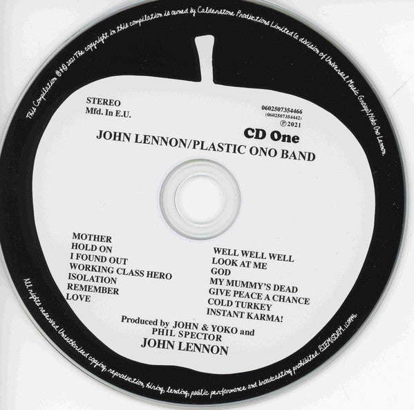 John Lennon / The Plastic Ono Band : John Lennon / Plastic Ono Band (CD, Album, RE, The + CD, Album, The)