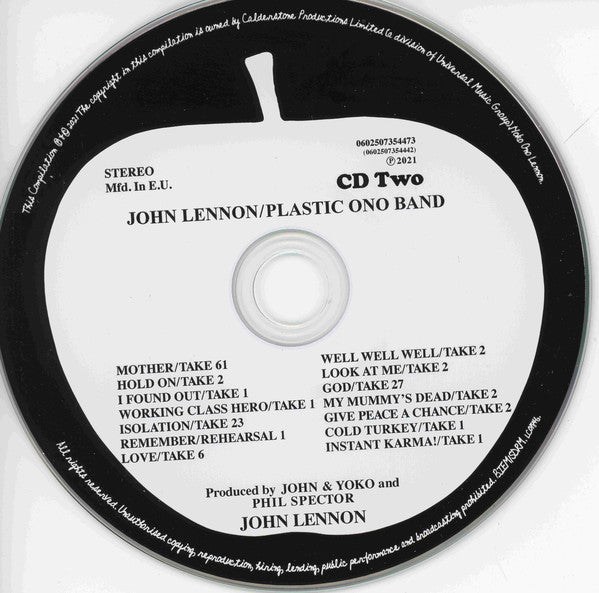 John Lennon / The Plastic Ono Band : John Lennon / Plastic Ono Band (CD, Album, RE, The + CD, Album, The)