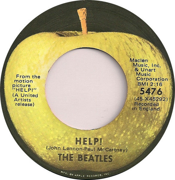 The Beatles : Help! (7", Single, RE)