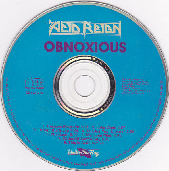 Acid Reign (2) : Obnoxious (CD, Album)