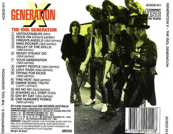 Generation X (4) : The Idol Generation (CD, Comp)