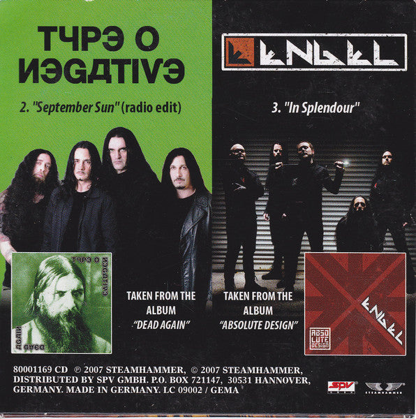 Iced Earth / Type O Negative / Engel (4) : Setian Massacre (CD, Mini, Promo, Smplr)