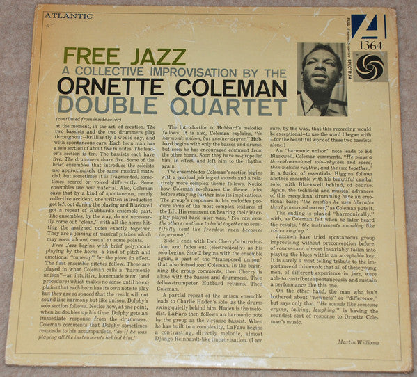The Ornette Coleman Double Quartet : Free Jazz - A Collective Improvisation By (LP, RE, PR )