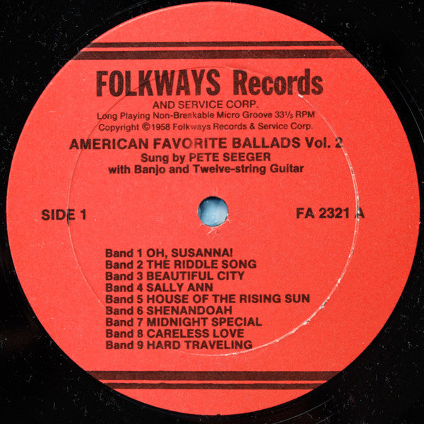 Pete Seeger : American Favorite Ballads, Volume 2 (LP, RE)