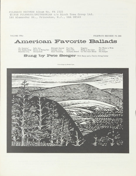 Pete Seeger : American Favorite Ballads, Volume 2 (LP, RE)