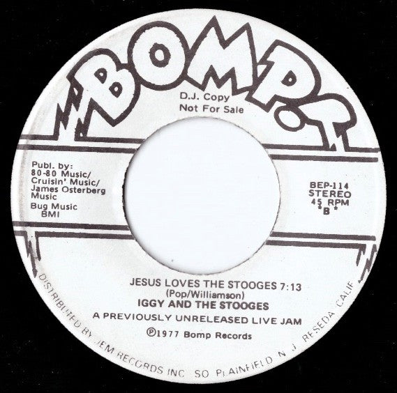 Iggy Pop And James Williamson / The Stooges : Consolation Prizes (7", EP, Promo, Gol)