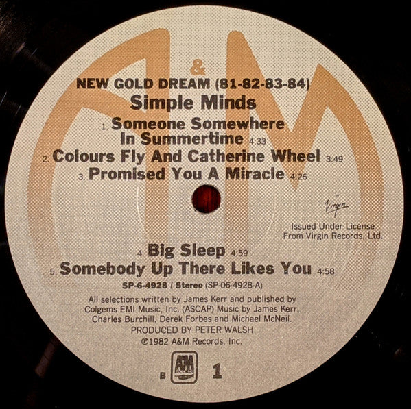 Simple Minds : New Gold Dream (81-82-83-84) (LP, Album, B)