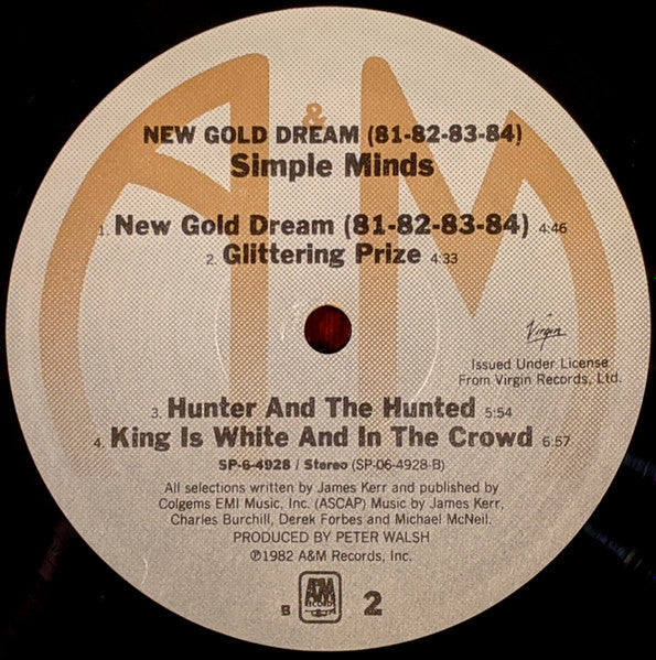 Simple Minds : New Gold Dream (81-82-83-84) (LP, Album, B)