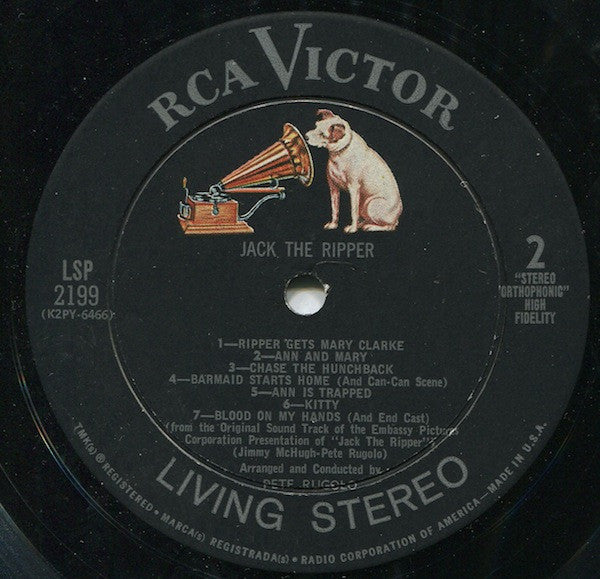 Jimmy McHugh and Pete Rugolo : Jack The Ripper (The Original Soundtrack Recording) (LP)