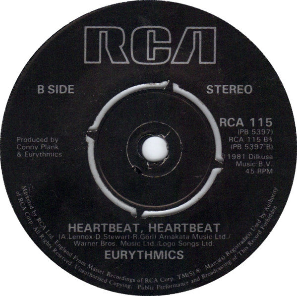 Eurythmics : Belinda (7", Single)