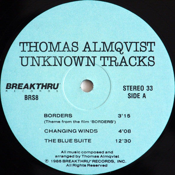 Thomas Almqvist : Unknown Tracks (LP, Album)