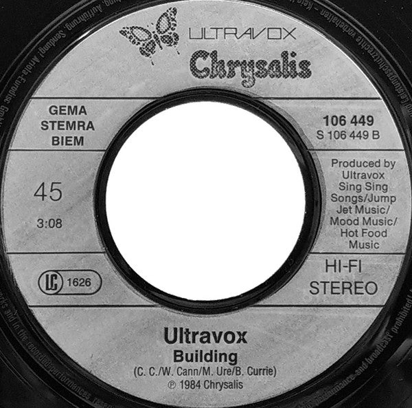 Ultravox : Dancing With Tears In My Eyes (7", Single)