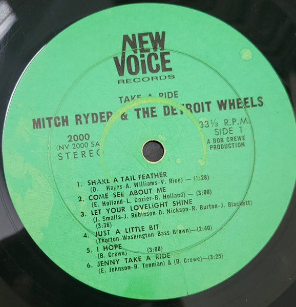 Mitch Ryder & The Detroit Wheels : Take A Ride... (LP, Album)