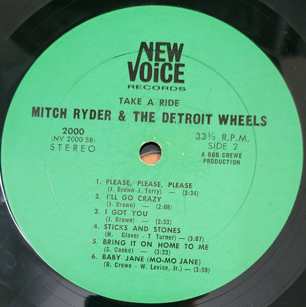 Mitch Ryder & The Detroit Wheels : Take A Ride... (LP, Album)