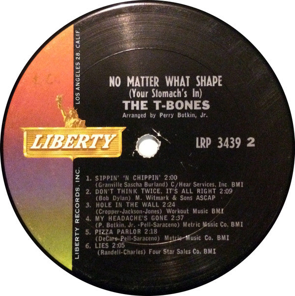 The T-Bones : No Matter What Shape (Your Stomach's In) (LP, Album, Mono)