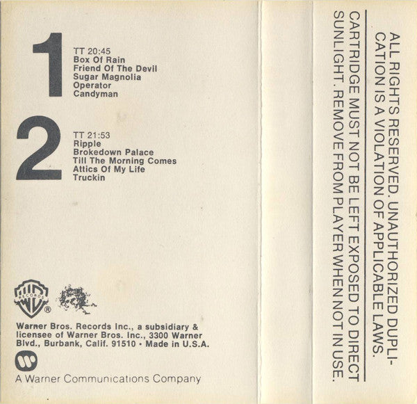 The Grateful Dead : American Beauty (Cass, Album, RE, AR)