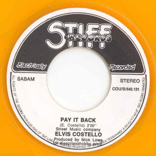 Elvis Costello : Mystery Dance (7", Single, Ora)