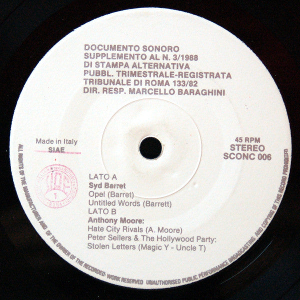 Syd Barrett / Anthony Moore / Peter Sellers & The Hollywood Party* : Where Is The Madcap Called Syd... (7", EP, Boo)