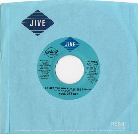 Kool Moe Dee : Go See The Doctor (7", Promo)