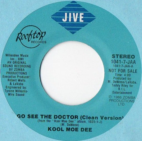 Kool Moe Dee : Go See The Doctor (7", Promo)
