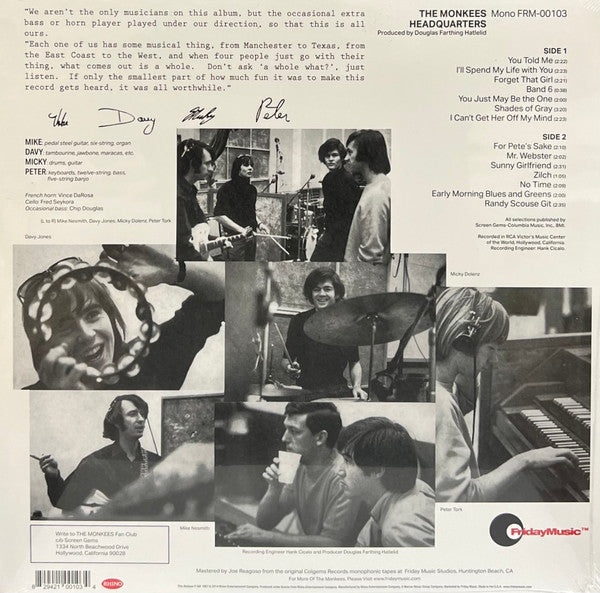 The Monkees : Headquarters (LP, Album, Mono, RE, Tra)