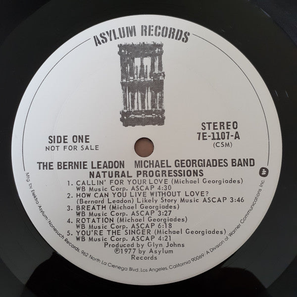 The Bernie Leadon-Michael Georgiades Band : Natural Progressions (LP, Album, Promo, San)