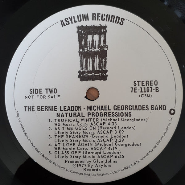 The Bernie Leadon-Michael Georgiades Band : Natural Progressions (LP, Album, Promo, San)