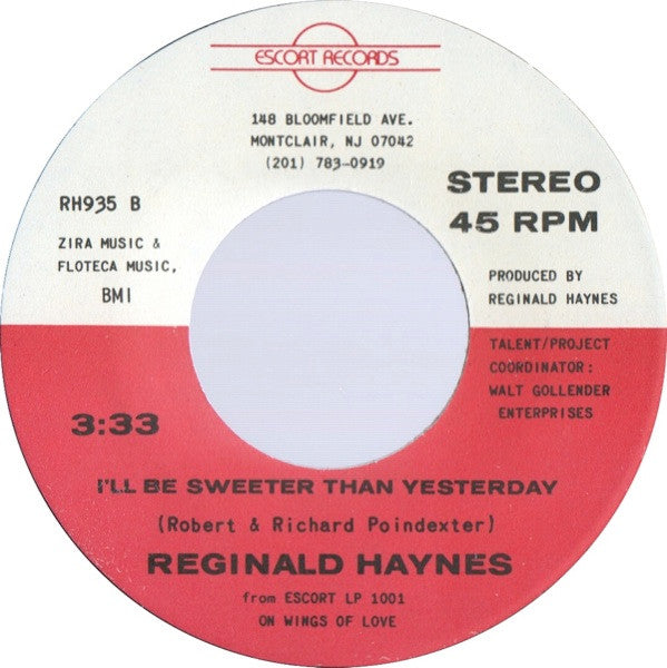 Reginald Haynes : Get Ready To Move / I'll Be Sweeter Than Yesterday (7")