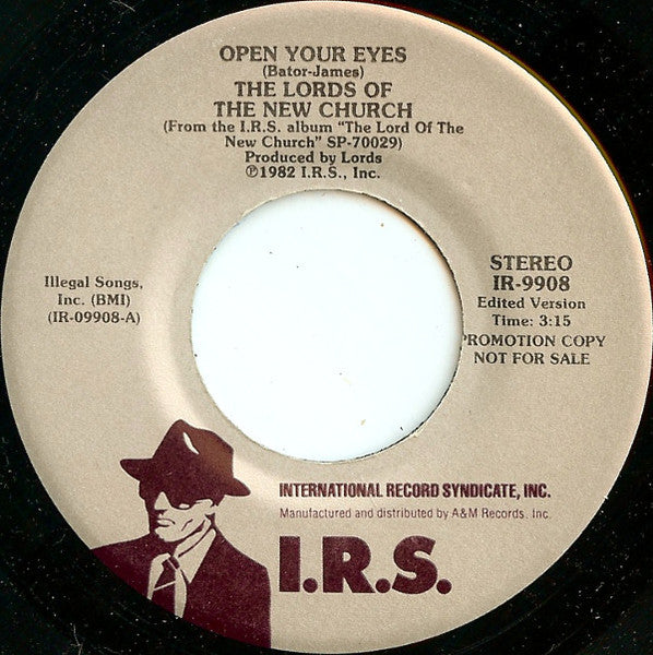 The Lords Of The New Church* : Open Your Eyes (7", Mono, Promo)