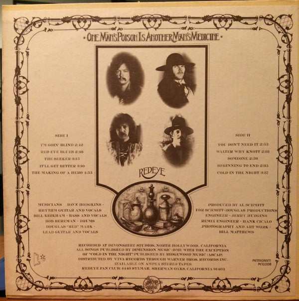 Redeye (5) : One Man's Poison (LP, Album, Ter)