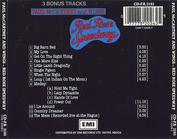 Paul McCartney & Wings* : Red Rose Speedway (CD, Album, RE)